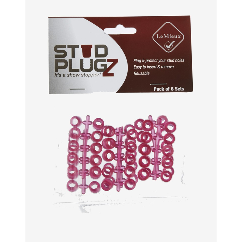 LeMieux Stud Plugz 6 Pack - Pink-1
